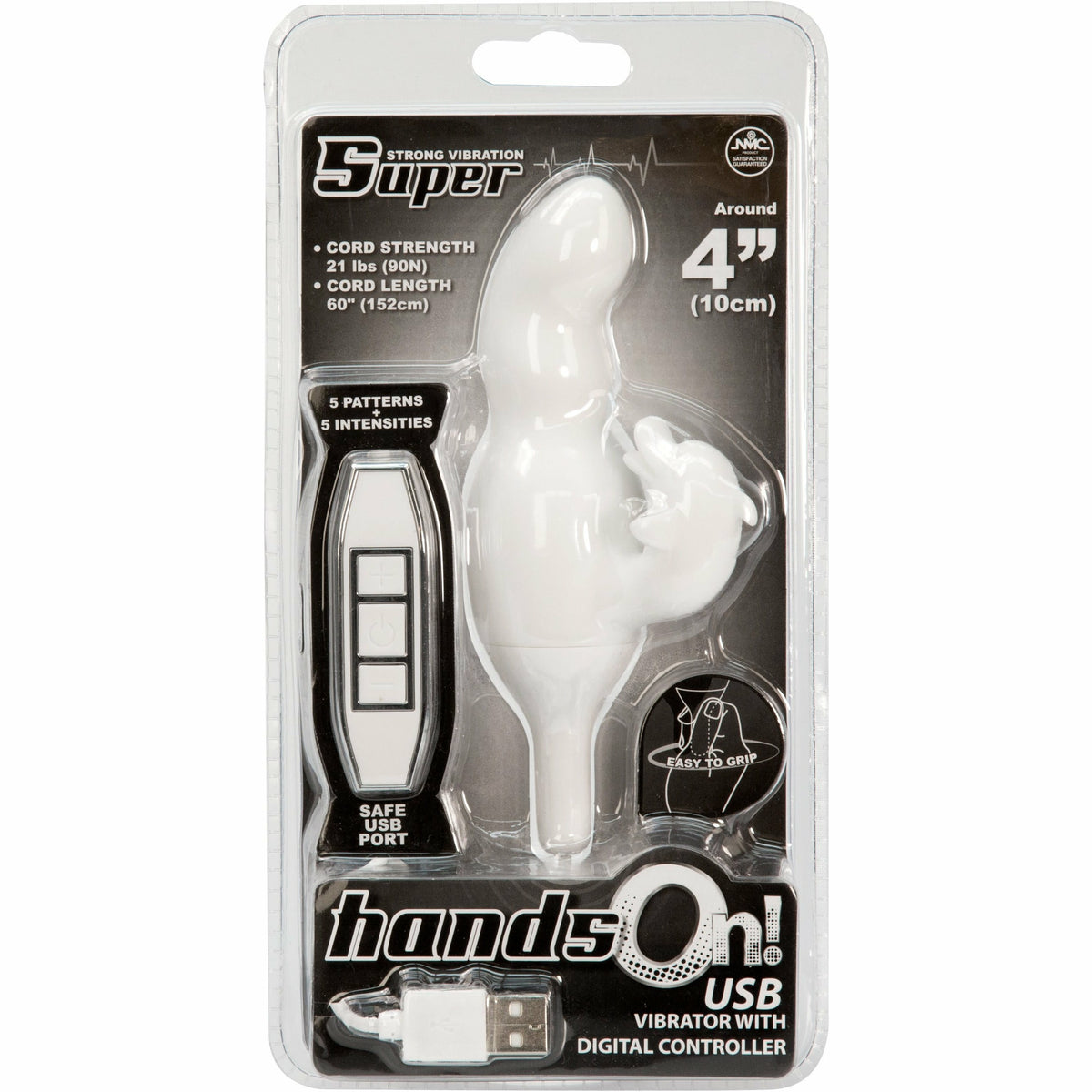 NMC Hands On - Dolphin Dual Vibrator - Rechargeable - White
