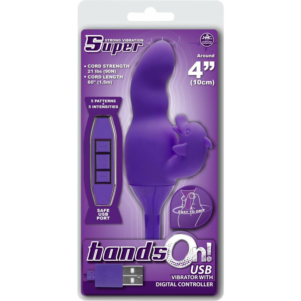 NMC Hands On - Dolphin Dual Vibrator - Rechargeable - Purple
