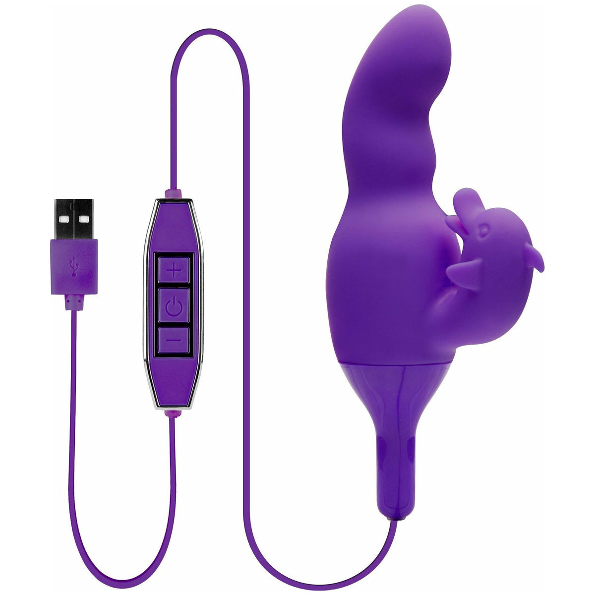 NMC Hands On - Dolphin Dual Vibrator - Rechargeable - Purple