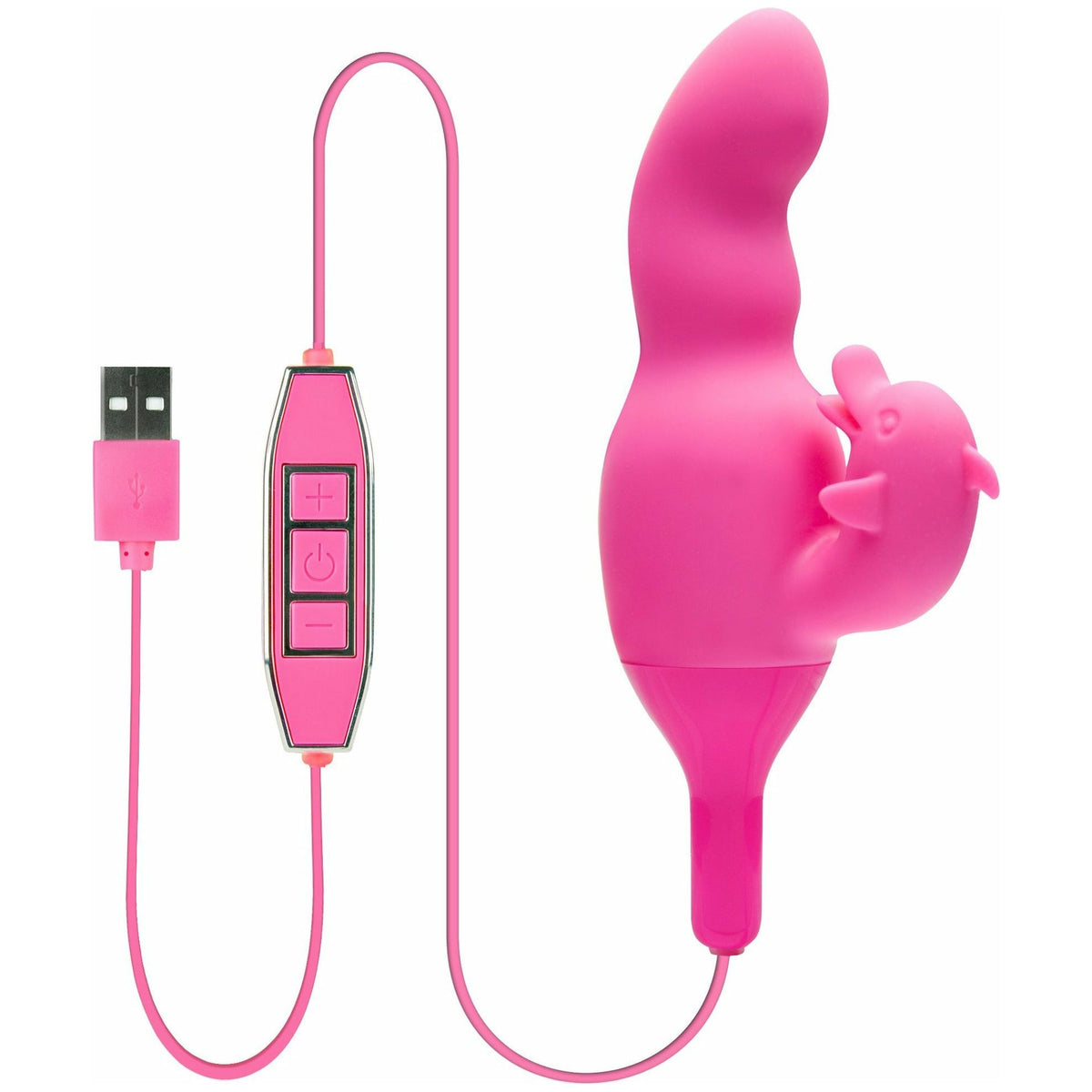 NMC Hands On - Dolphin Dual Vibrator - Rechargeable - Pink
