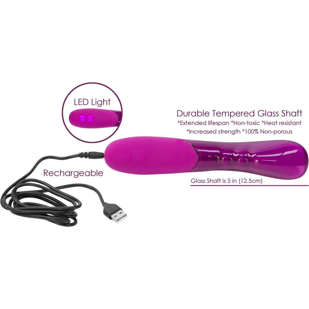 CalExotics Opal by Jopen Vibrating Glass Wand | BMS Enterprises CalExotics Opal by Jopen Vibrating Glass Wand | BMS Enterprises