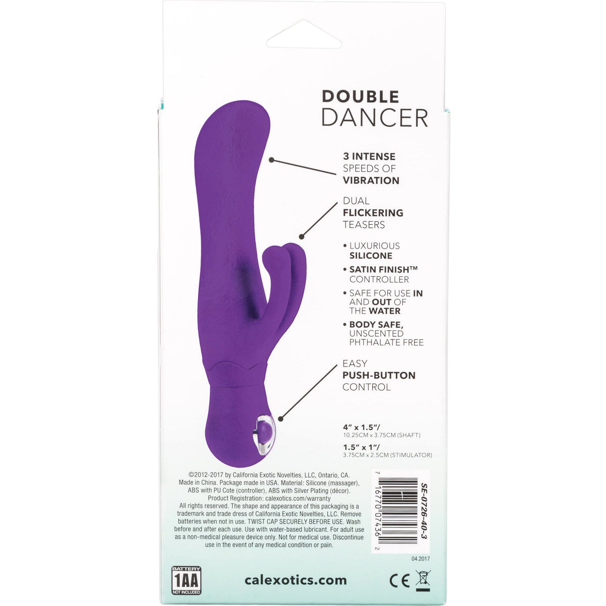 CalExotics Silicone Double Dancer Vibe - Purple