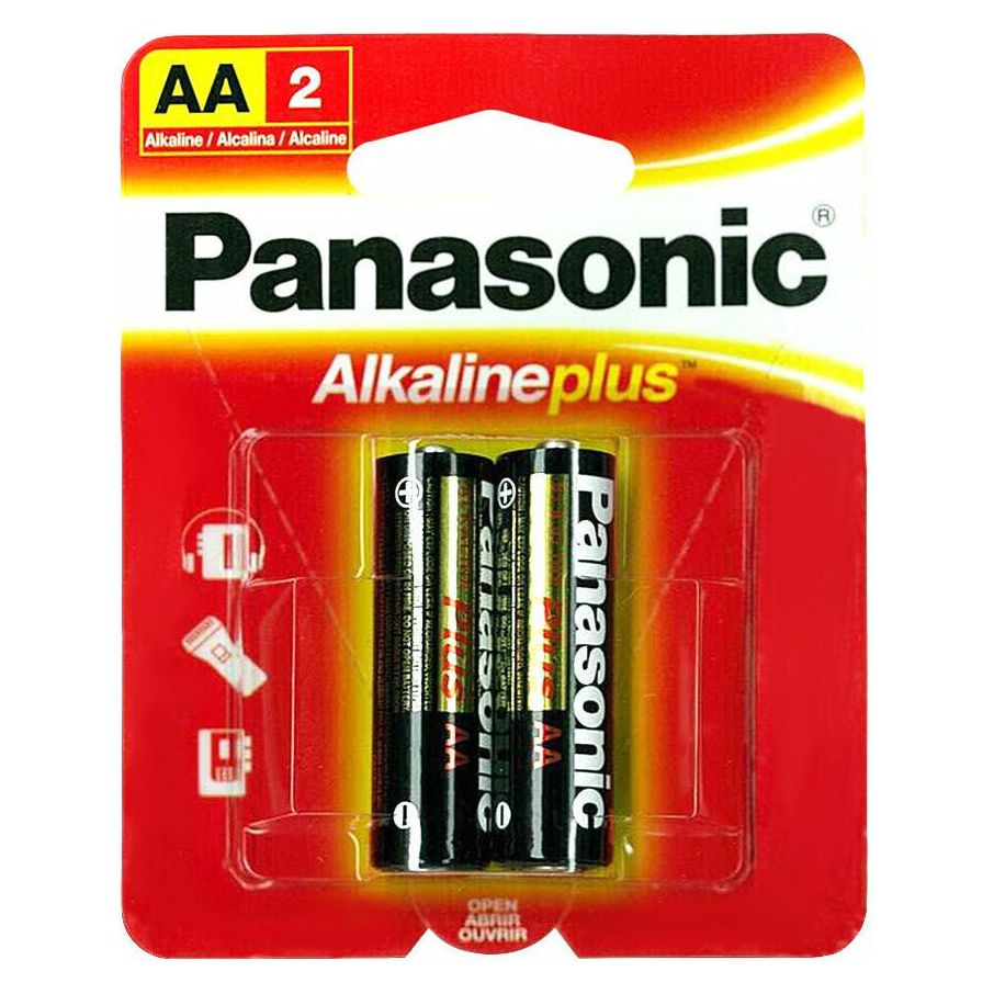 Panasonic Alkaline Plus AA Batteries - 2 Pack