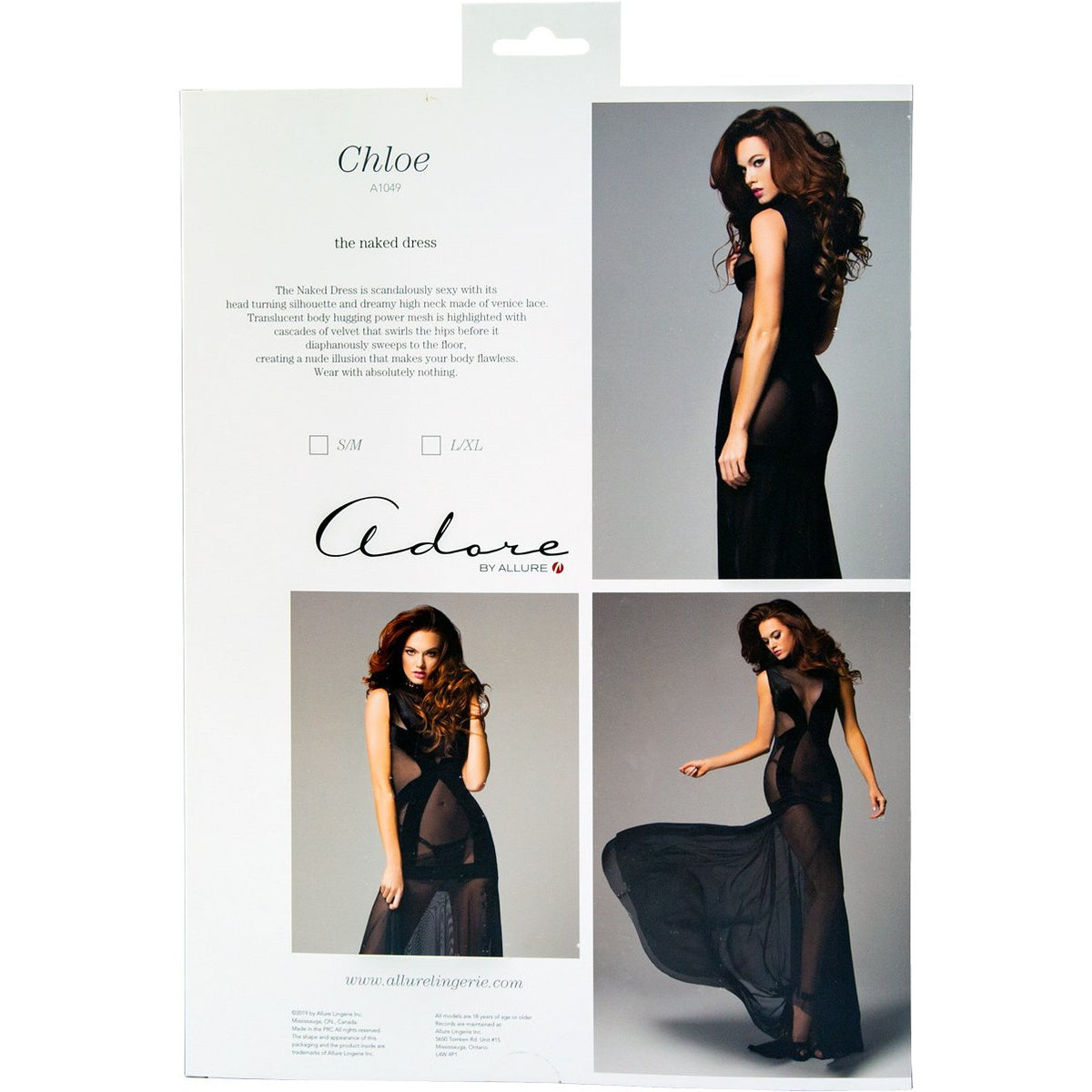 Allure Adore – Chloe The Naked Dress - Black - L/XL