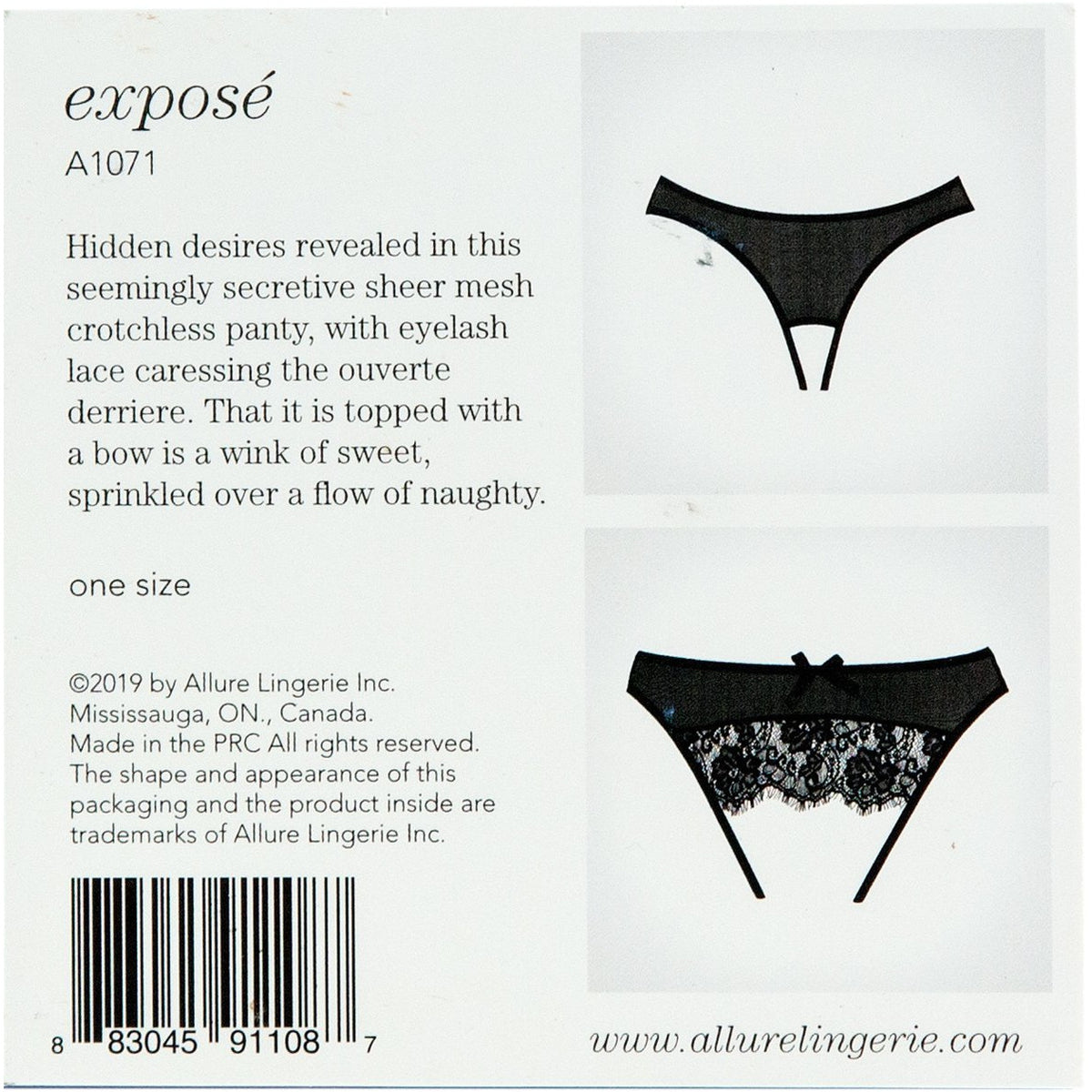 Allure Adore – Expose Panty - Black