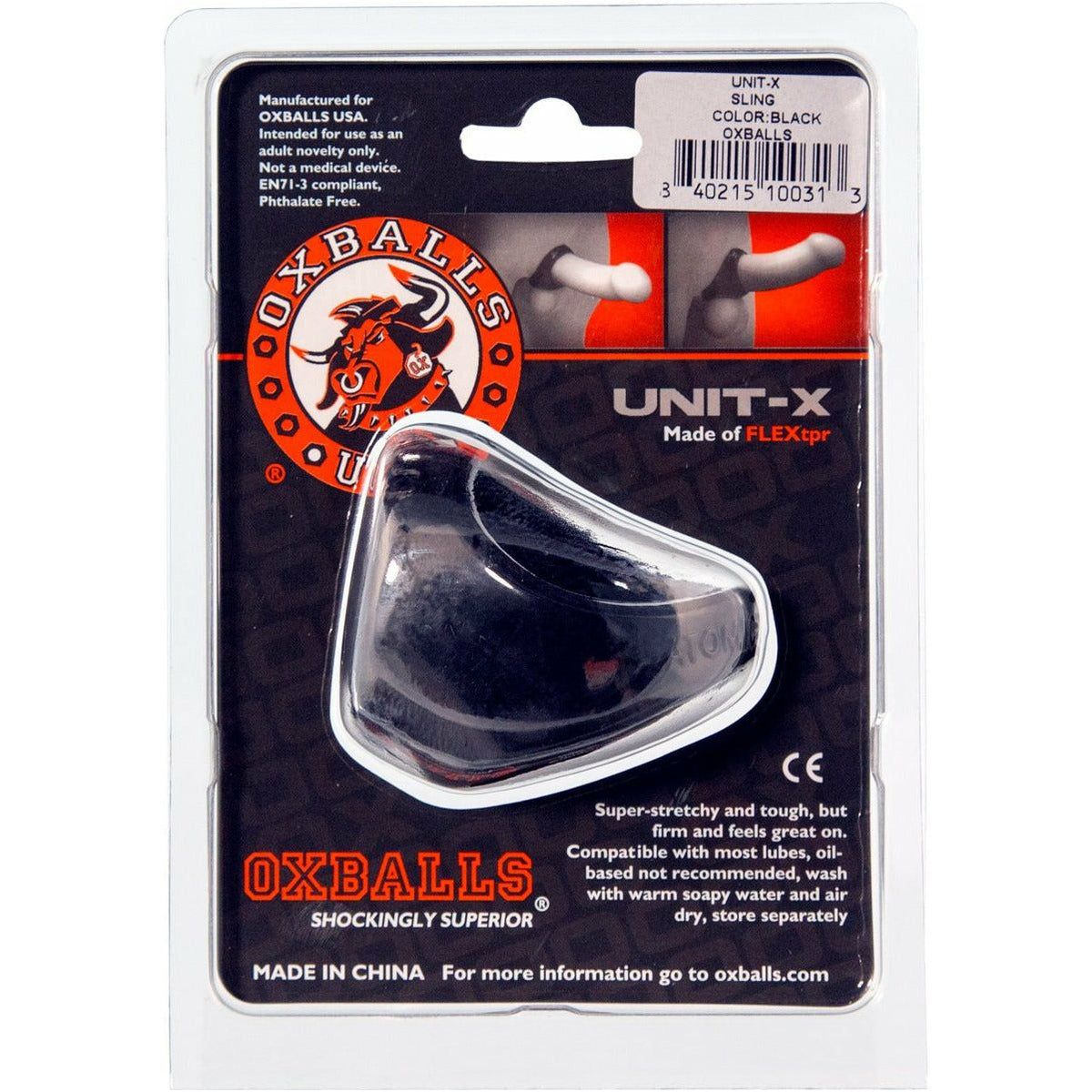 Oxballs Unit X Cocksling - Black