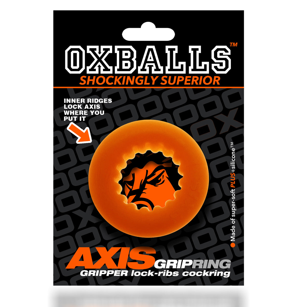 Oxballs - AXIS Rib Grip Cockring – Orange