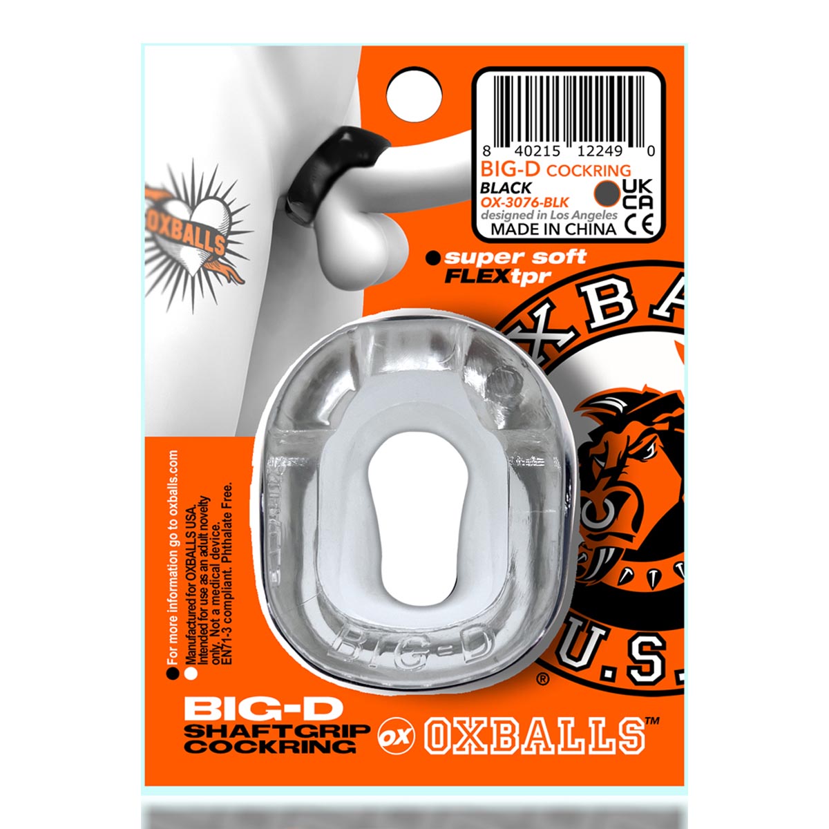 Oxballs - Big-D Shaft Grip Cockring – Clear