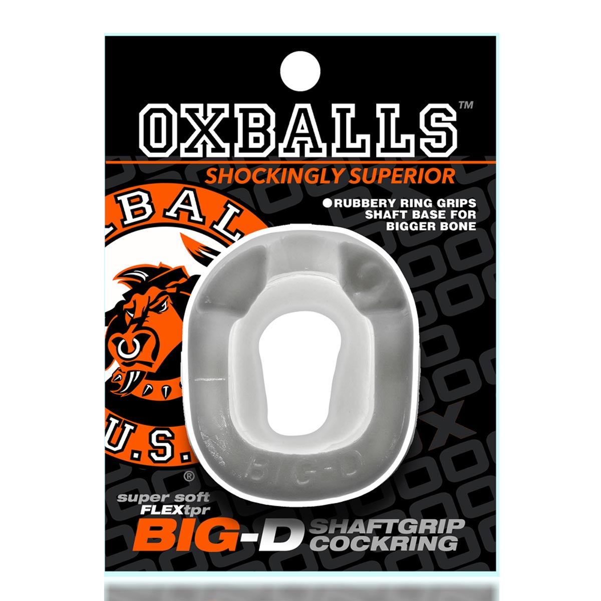 Oxballs - Big-D Shaft Grip Cockring – Clear