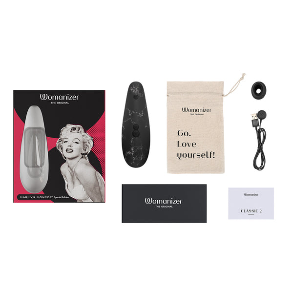 Womanizer - Marilyn Monroe™ Special Edition - Clitoral Stimulator - Black Marble
