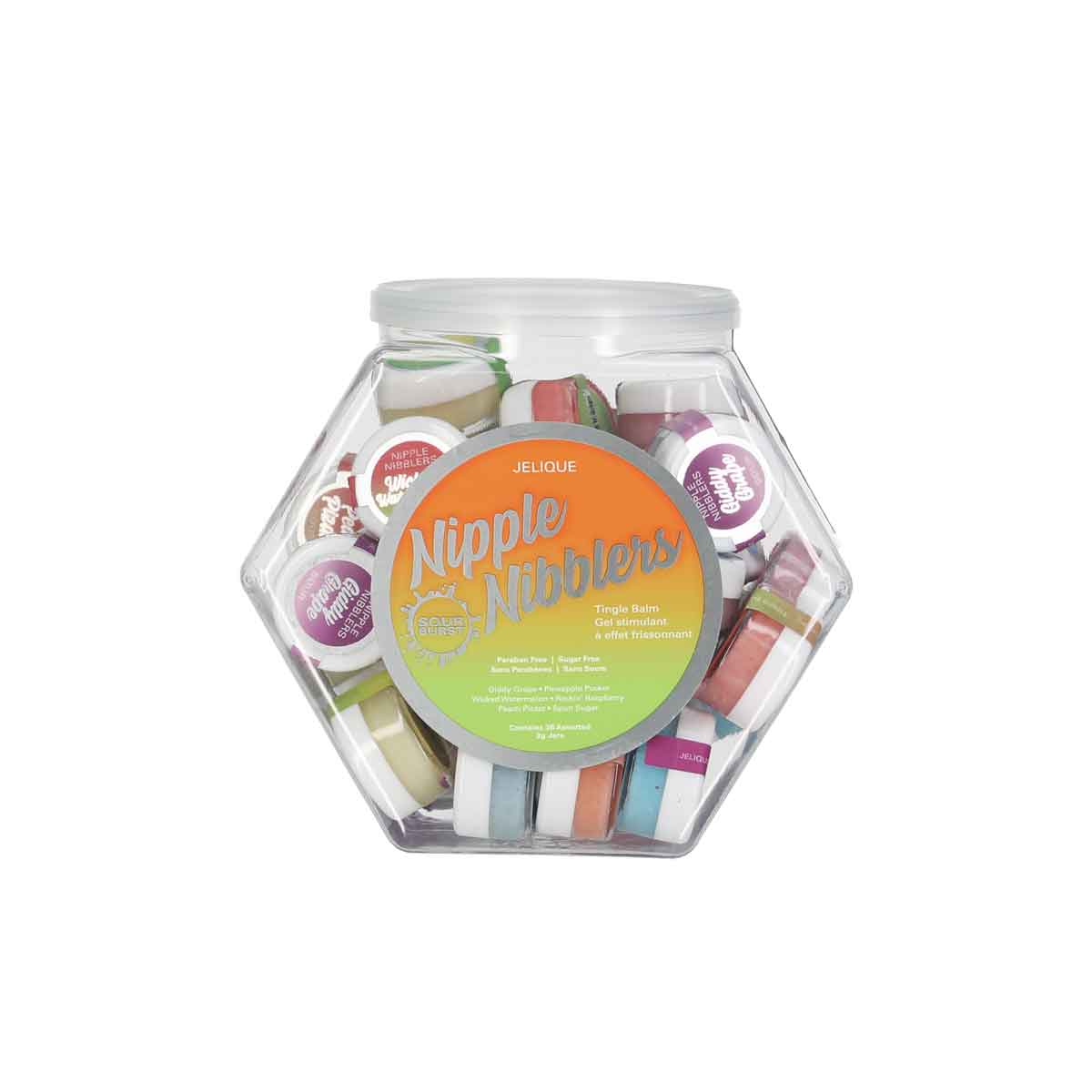 Jelique – Nipple Nibblers – Sour Burst Tingle Balm – Jars and Display – 36 pcs – 3 g