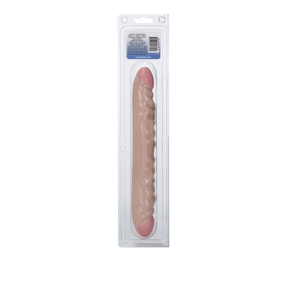 CalExotics Ivory Duo – Veined Double Ended Dong