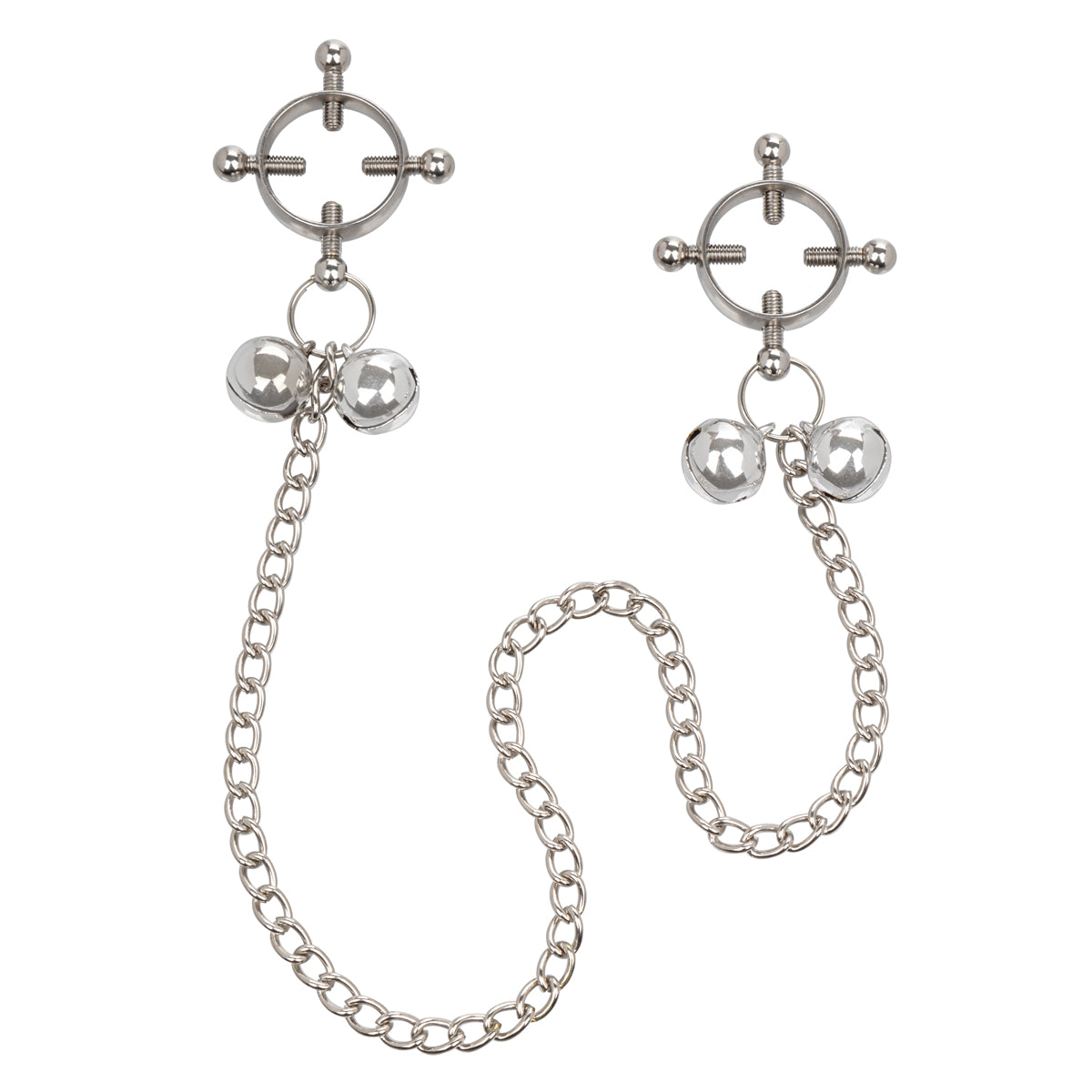 CalExotics Nipple Grips – 4-Point Nipple Press with Bells
