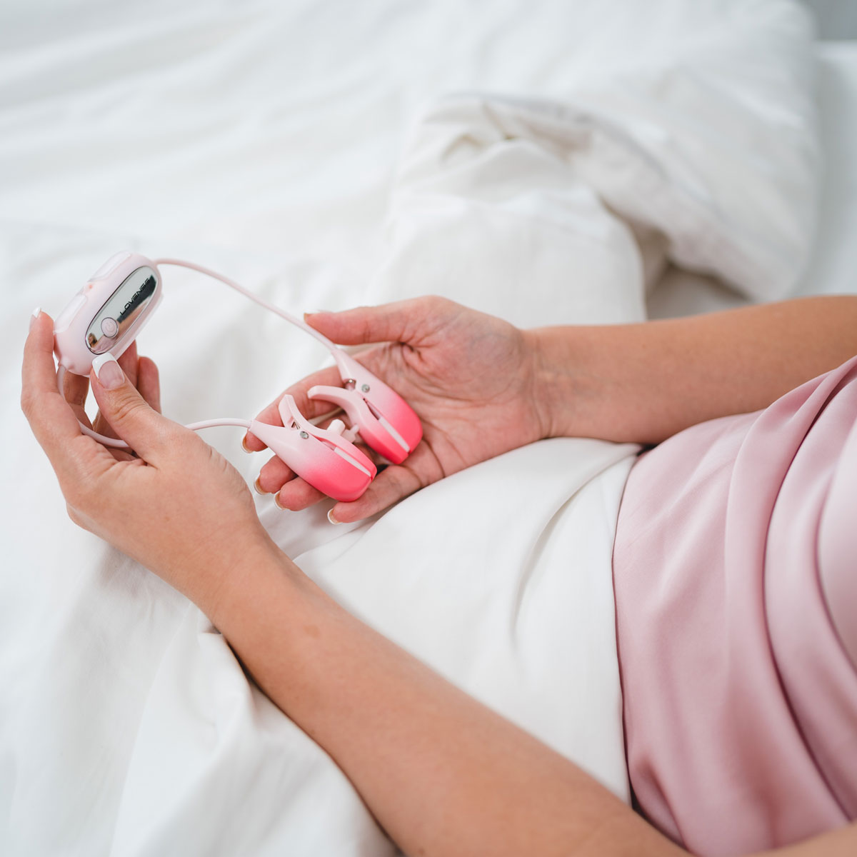 Lovense - Gemini - Bluetooth Vibrating Nipple Clamps Pink - BMS Enterprises Lovense - Gemini - Bluetooth Vibrating Nipple Clamps Pink - BMS Enterprises
