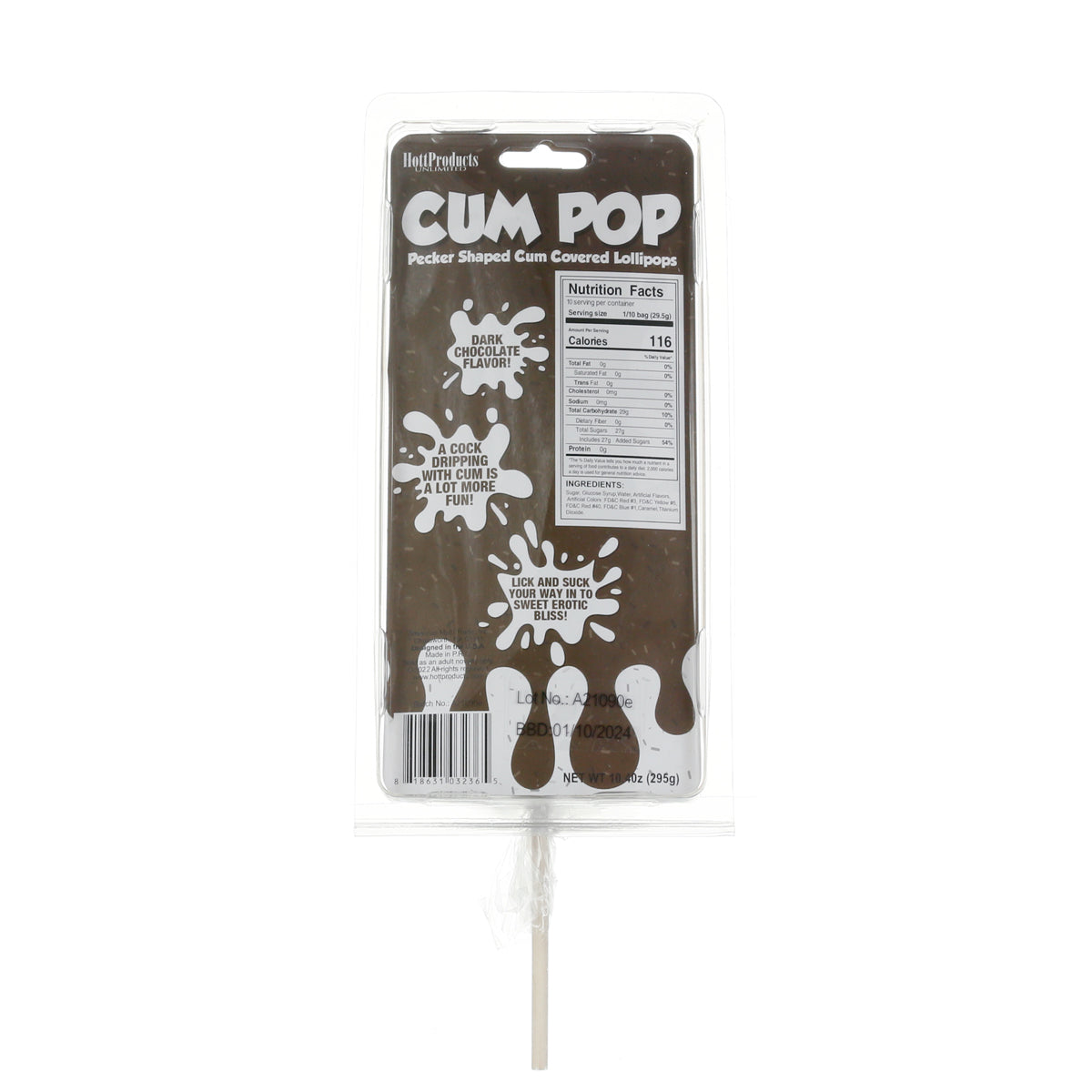 Hott Products - Cum Pop – Penis Lollipop – Dark Chocolate