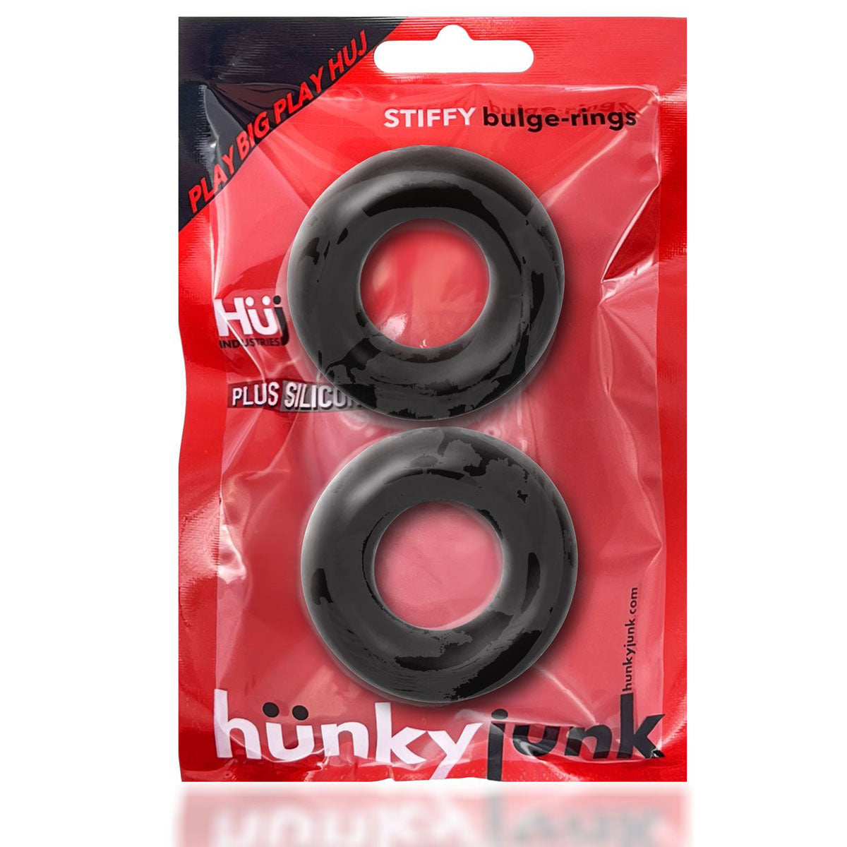 Oxballs Silicone Hunky Junk - 2 Pack C-Rings - Tar Ice