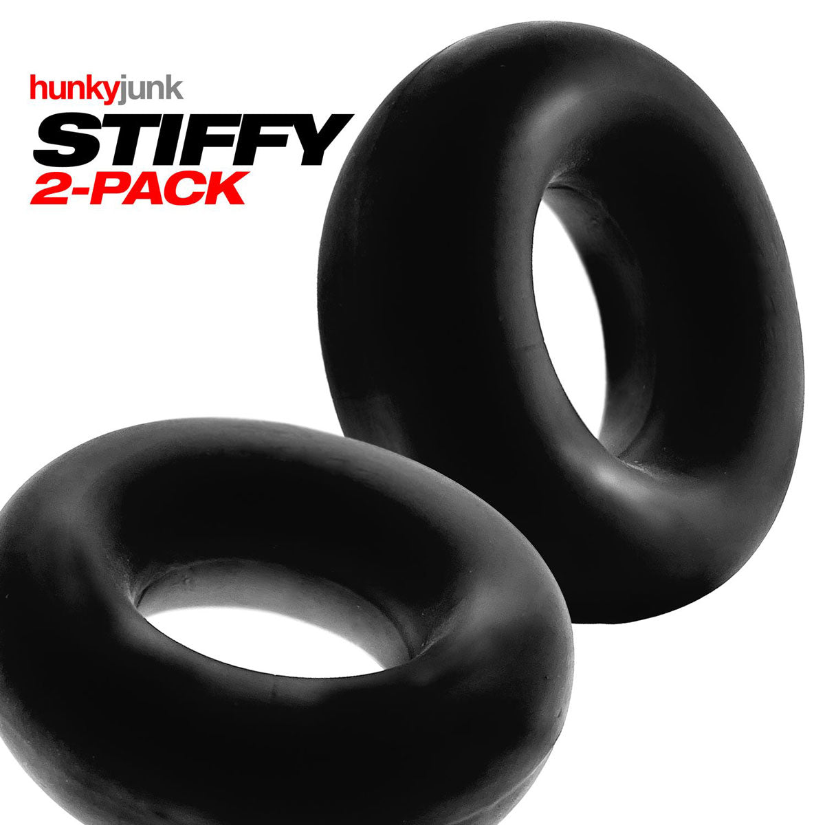 Oxballs Silicone Hunky Junk - 2 Pack C-Rings - Tar Ice