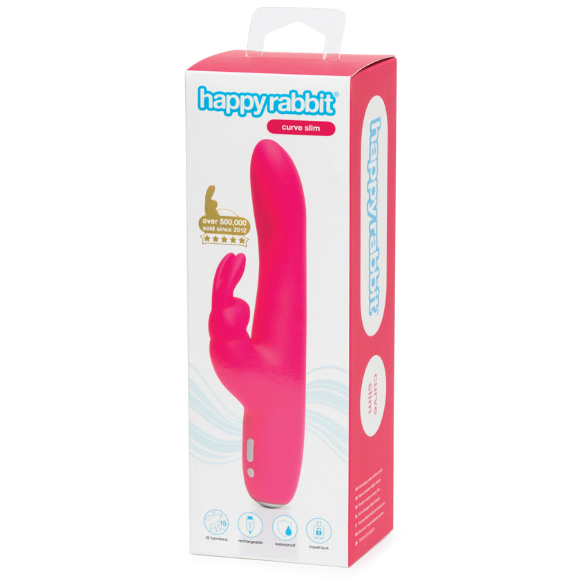 Happy Rabbit® - Curve Slim Rechargeable Vibrator - Pink
