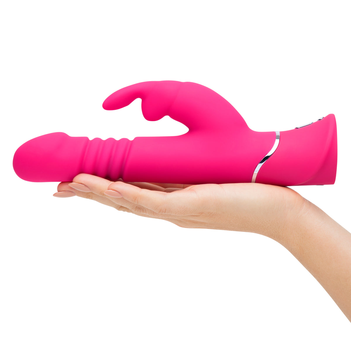 Happy Rabbit Thrusting Vibrator - Pink - BMS Enterprises Happy Rabbit Thrusting Vibrator - Pink - BMS Enterprises
