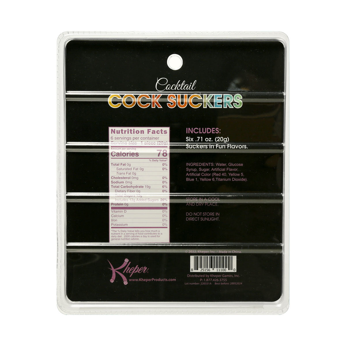 Kheper Games - Cocktail Cock Suckers Candy – Pack of 6