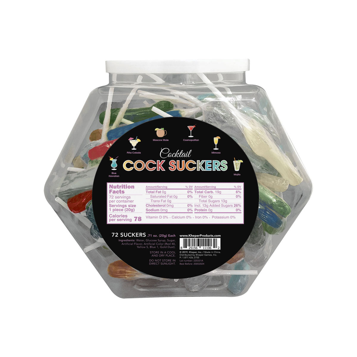 Kheper Games - Cocktail Cock Suckers Candy – Display of 72