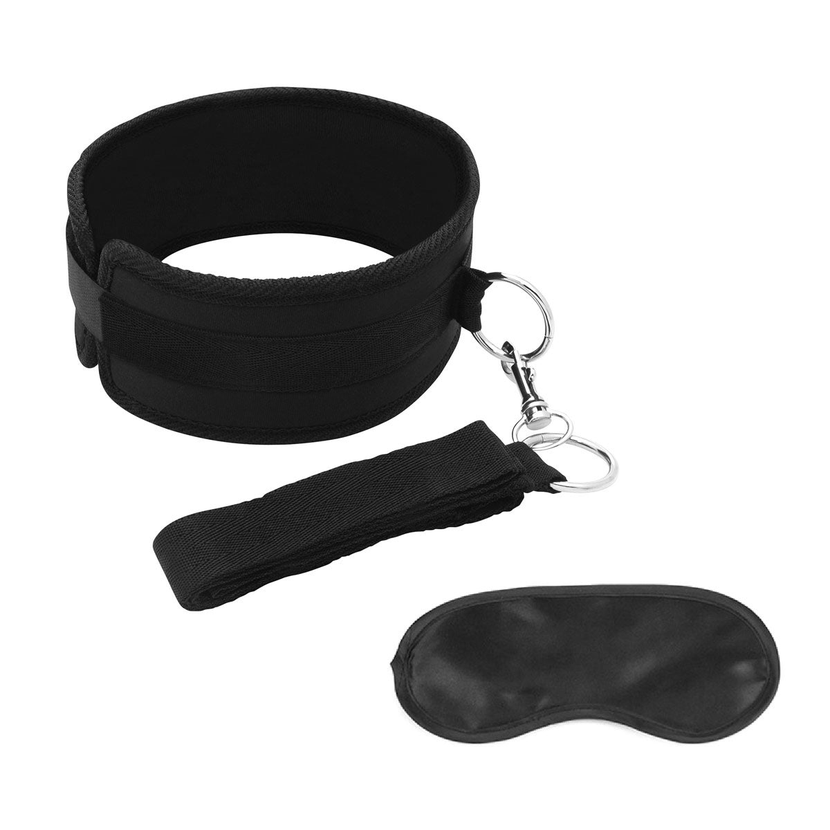 Lux Fetish Collar and Leash Set - Black