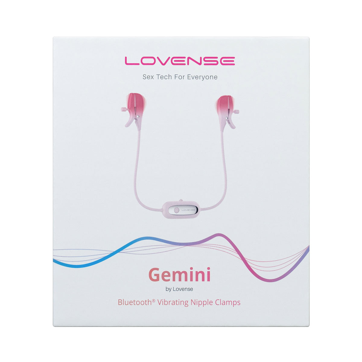Lovense - Gemini - Bluetooth® Vibrating Nipple Clamps – Pink