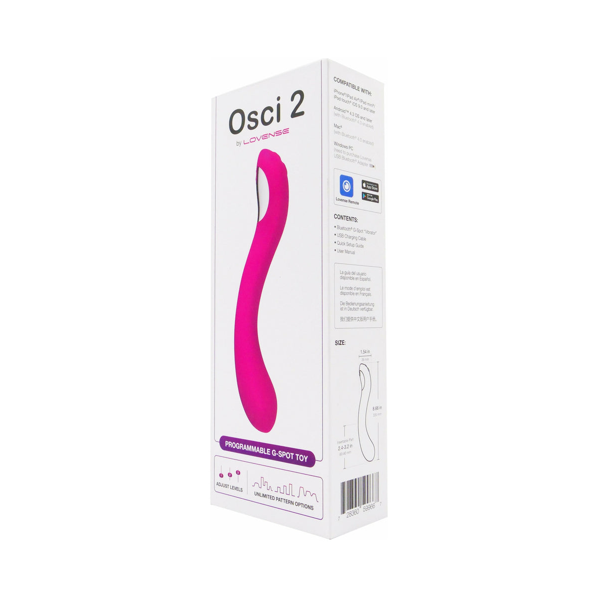 Lovense Osci 2 – Bluetooth® G-Spot Oscillation Wand - Pink