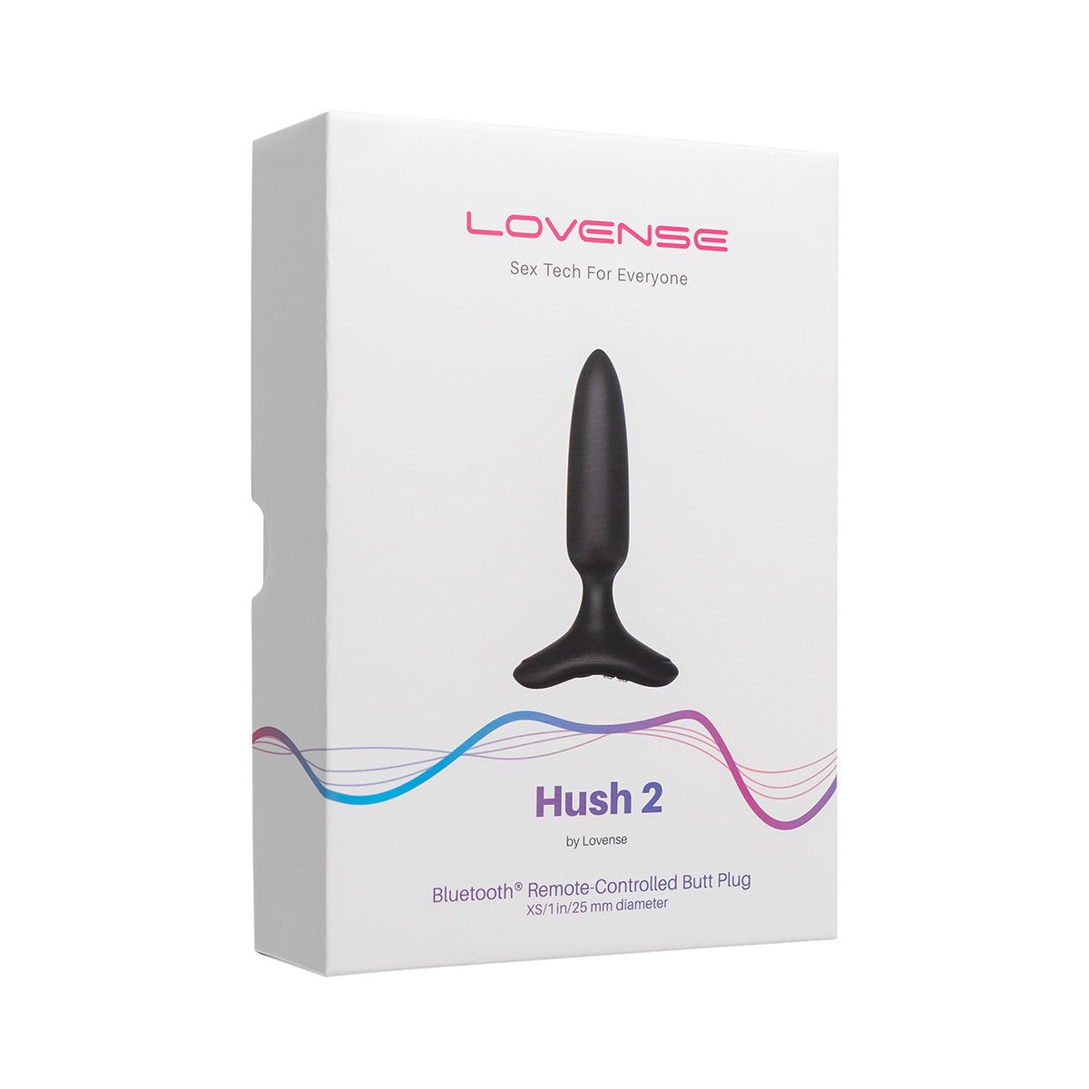 Lovense Hush 2 Vibrating Remote-Controlled Plug – 1” – Black
