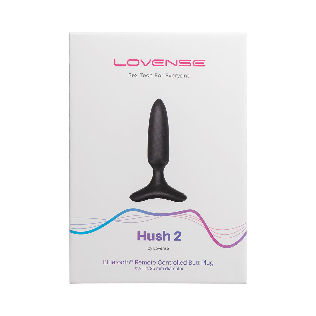 Lovense Hush 2 Vibrating Remote-Controlled Plug – 1” – Black