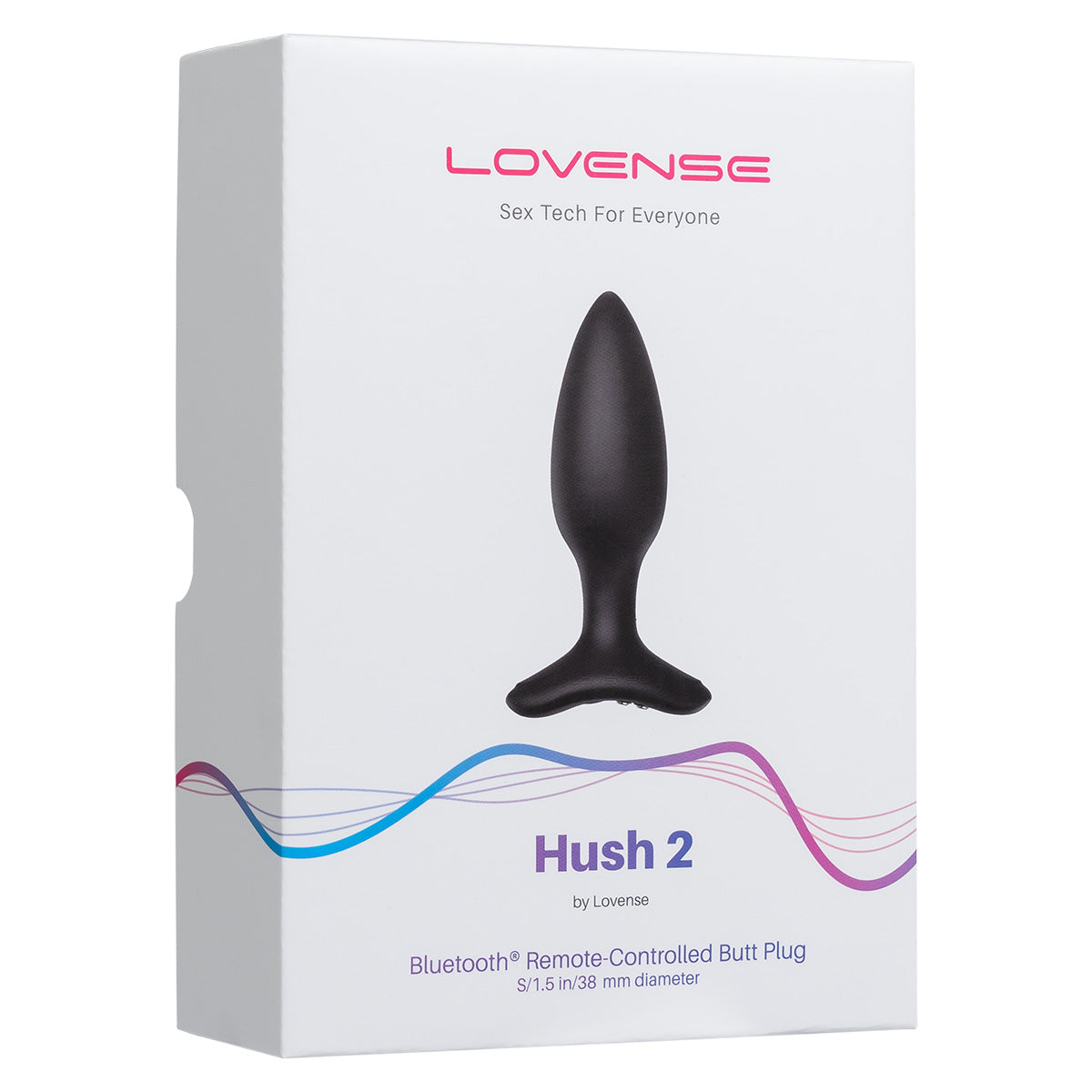 Lovense - Hush 2 - Vibrating Remote-Controlled Butt Plug – 1.5” – Black