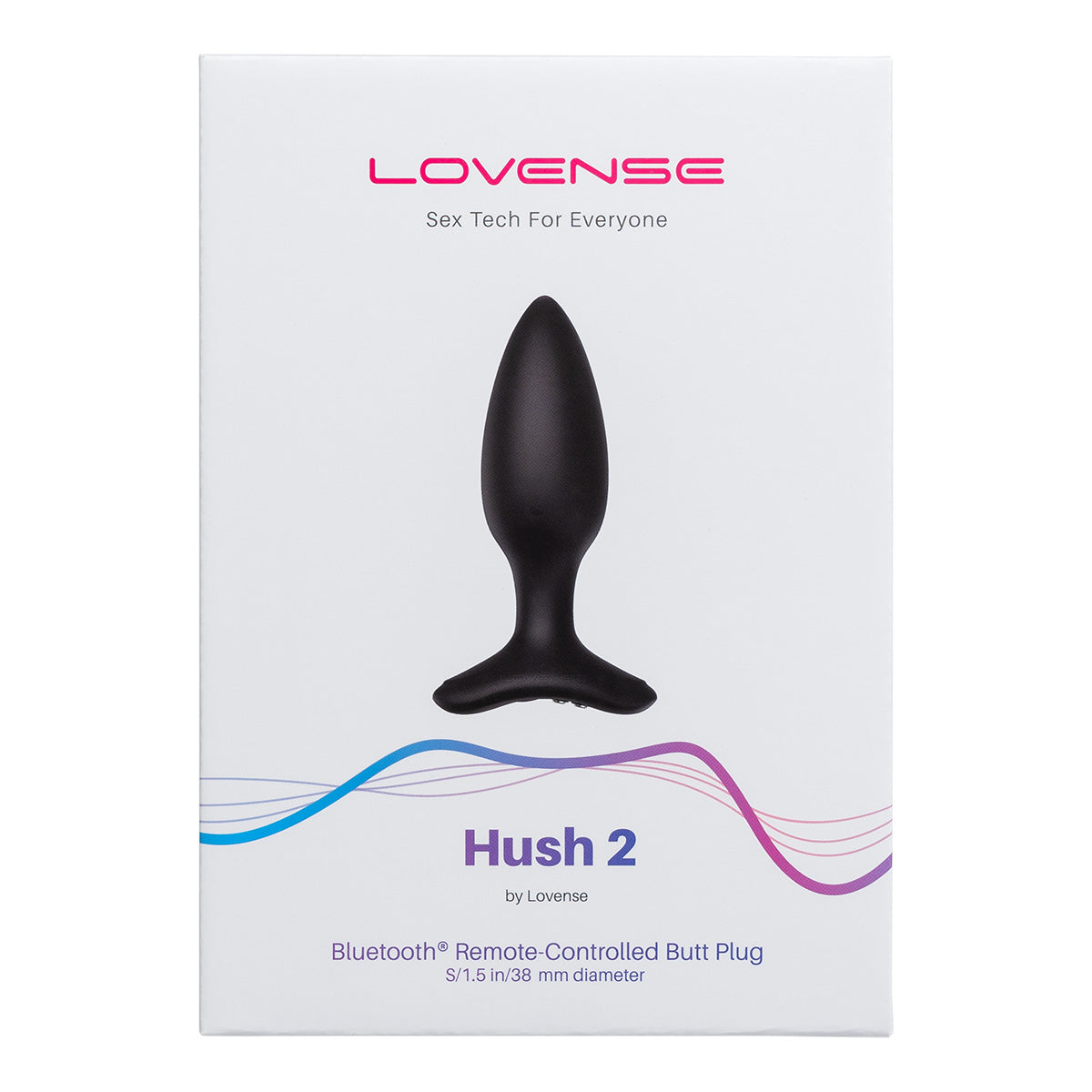 Lovense - Hush 2 - Vibrating Remote-Controlled Butt Plug – 1.5” – Black