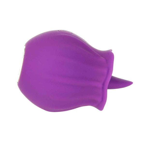 Happy Meeting - Rose Flickering Tongue Vibrating Clitoral Stimulator – Purple