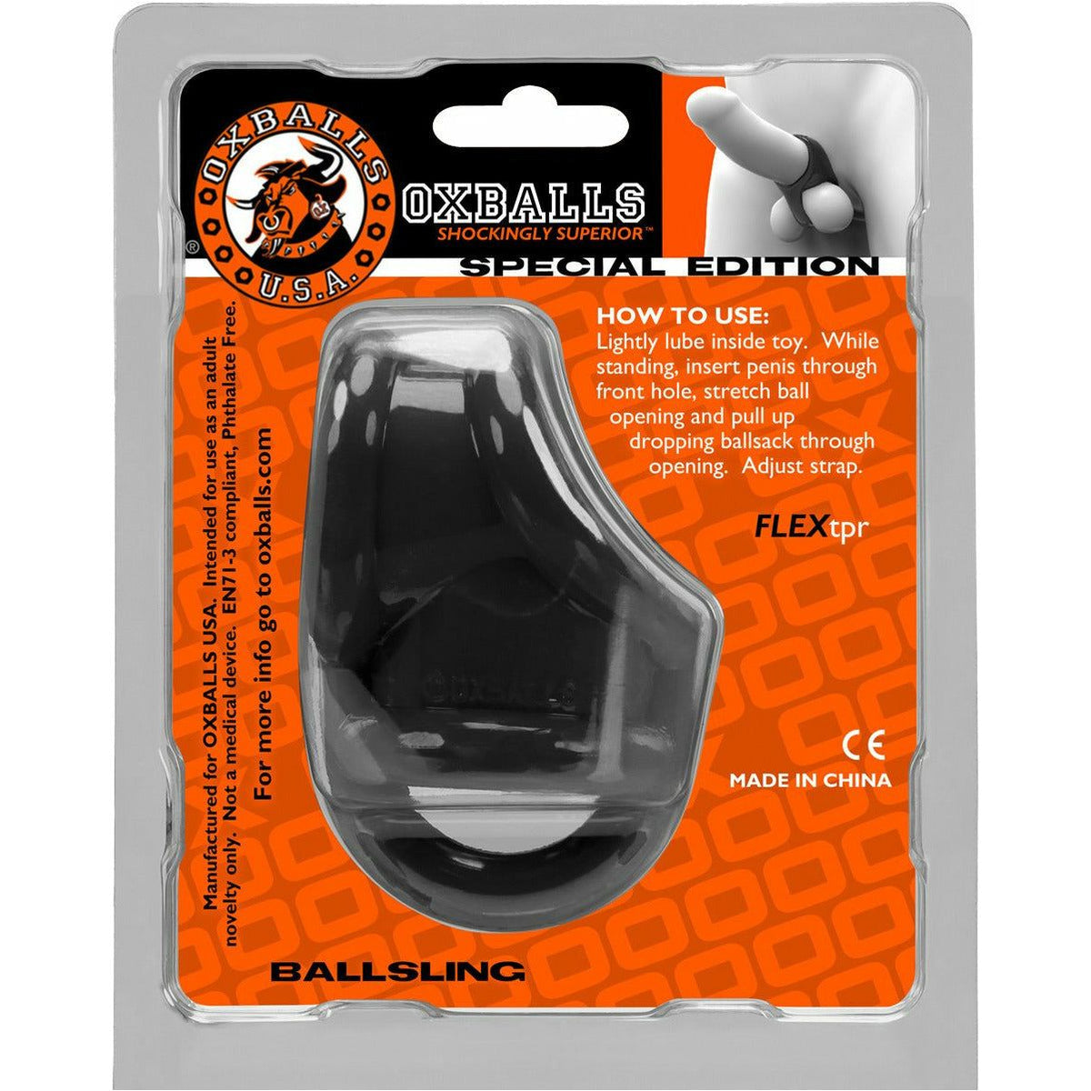 Oxballs Ballsling - Ballsplitter - Black