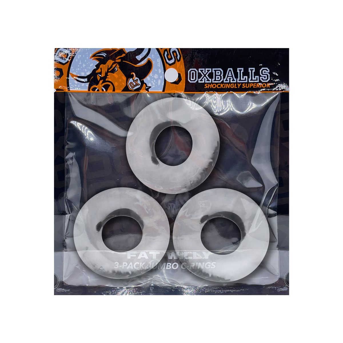 Oxballs Fat Willy 3-Pack Jumbo Cockrings – Clear