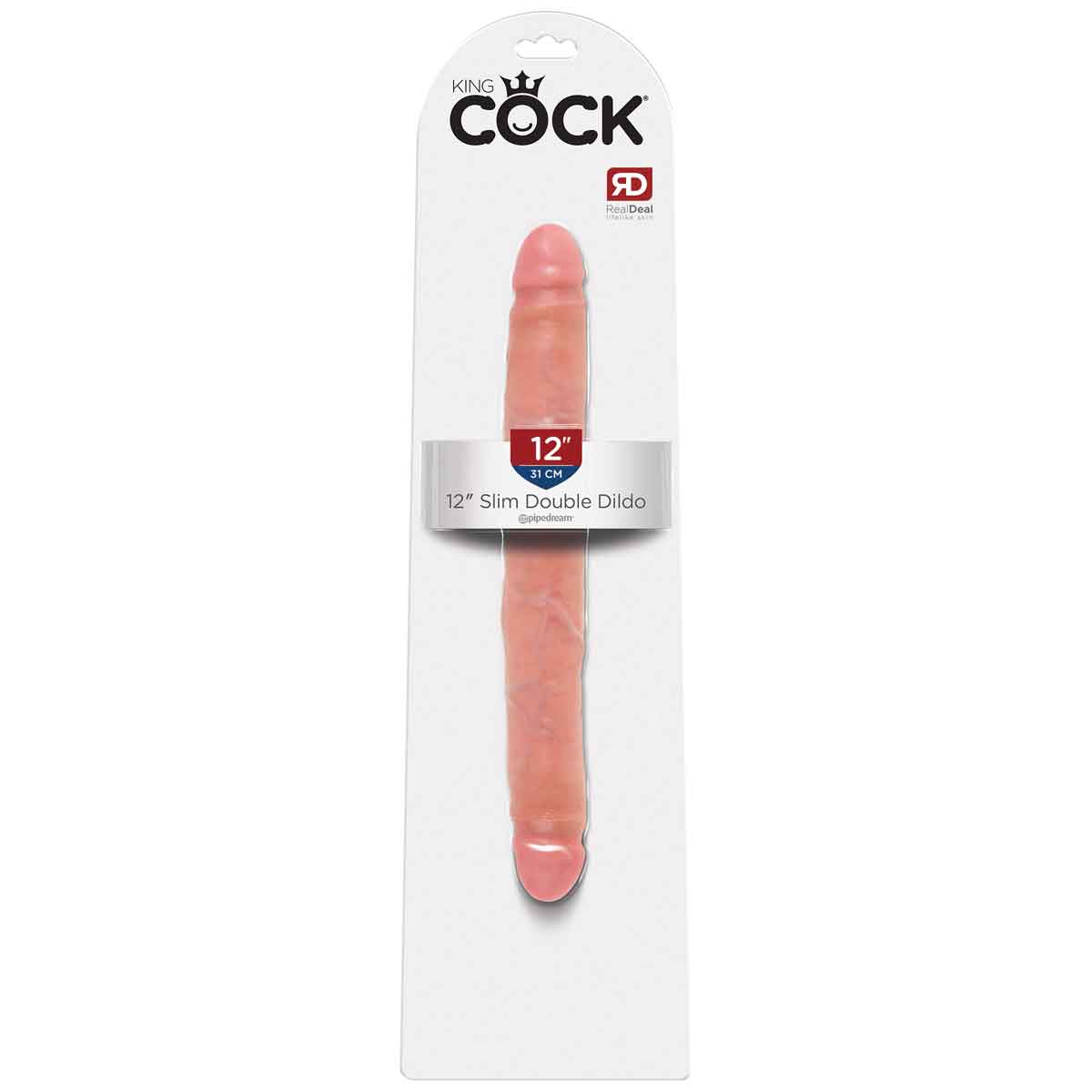King Cock – 12 Inch Double-Ended Dildo – Beige
