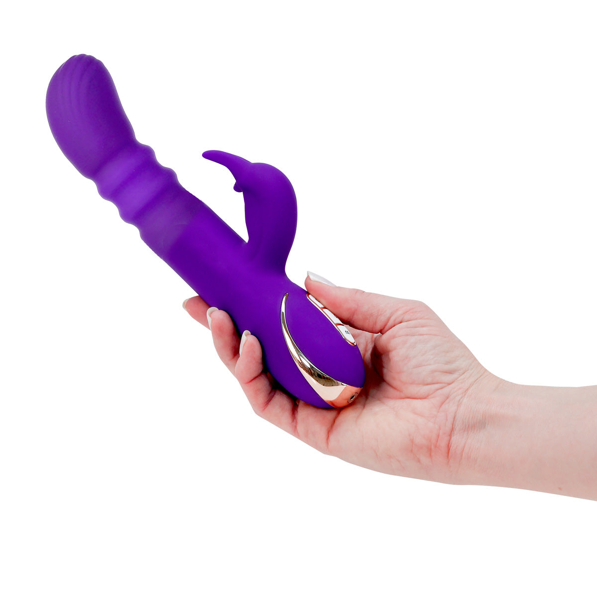 Vibe Couture® - Rabbit Ablaze Rechargeable Thrusting Vibrator – Purple