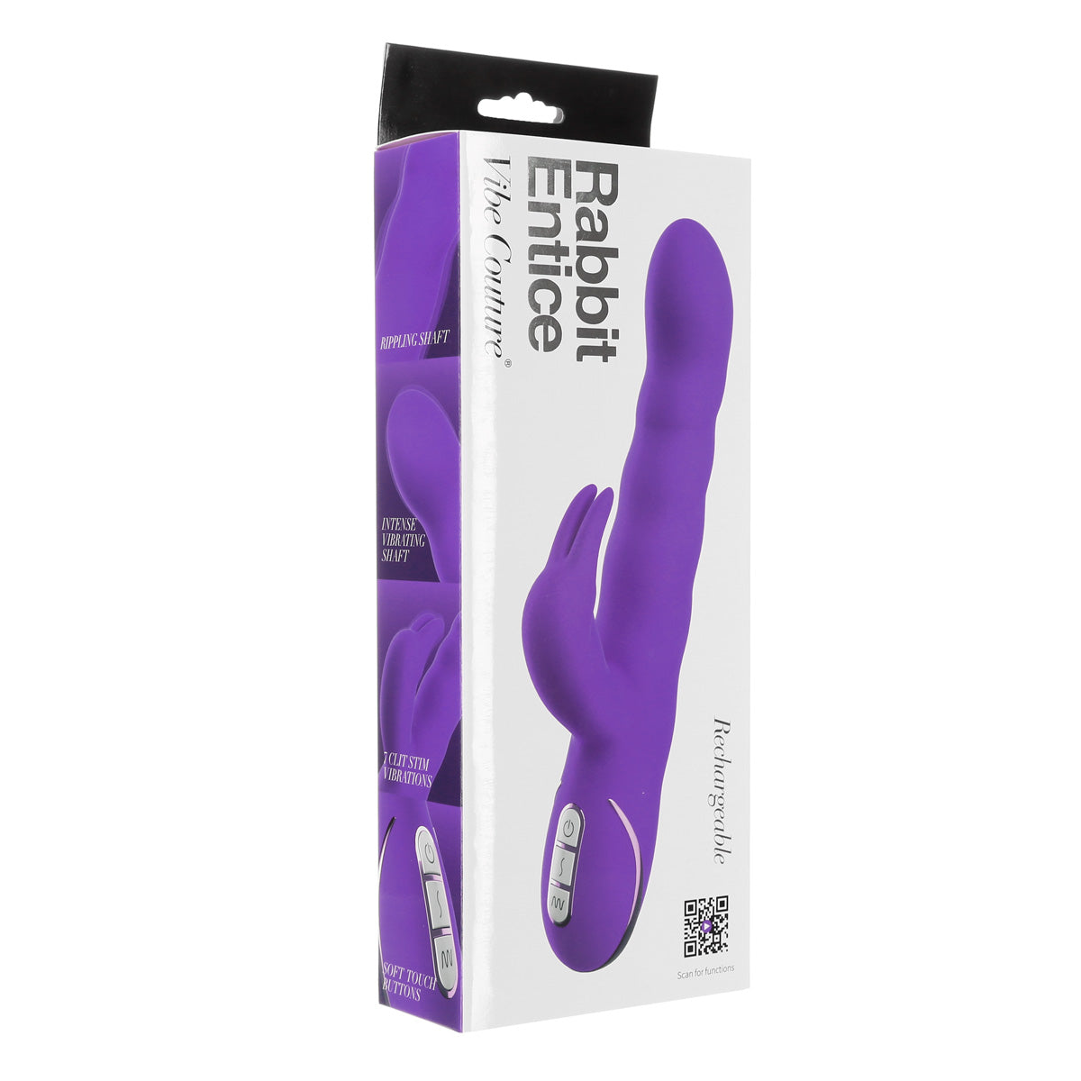 Vibe Couture® - Rabbit Entice Rechargeable Vibrator- Purple