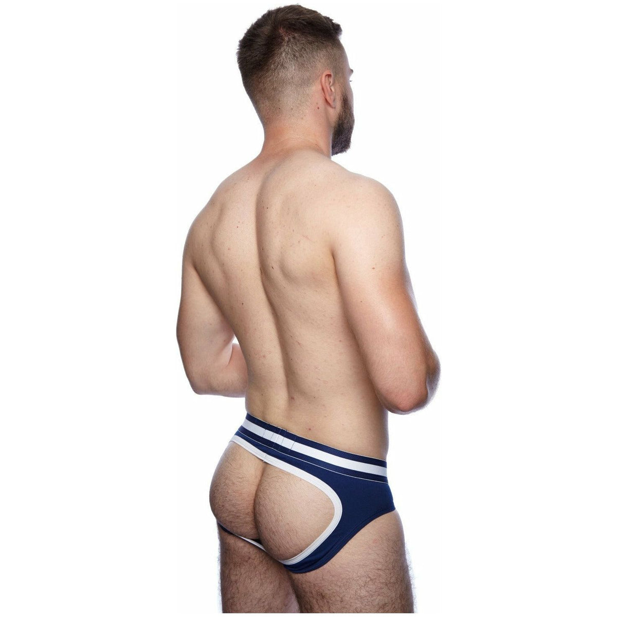 Prowler Classic Backless Brief – Navy/White - Medium
