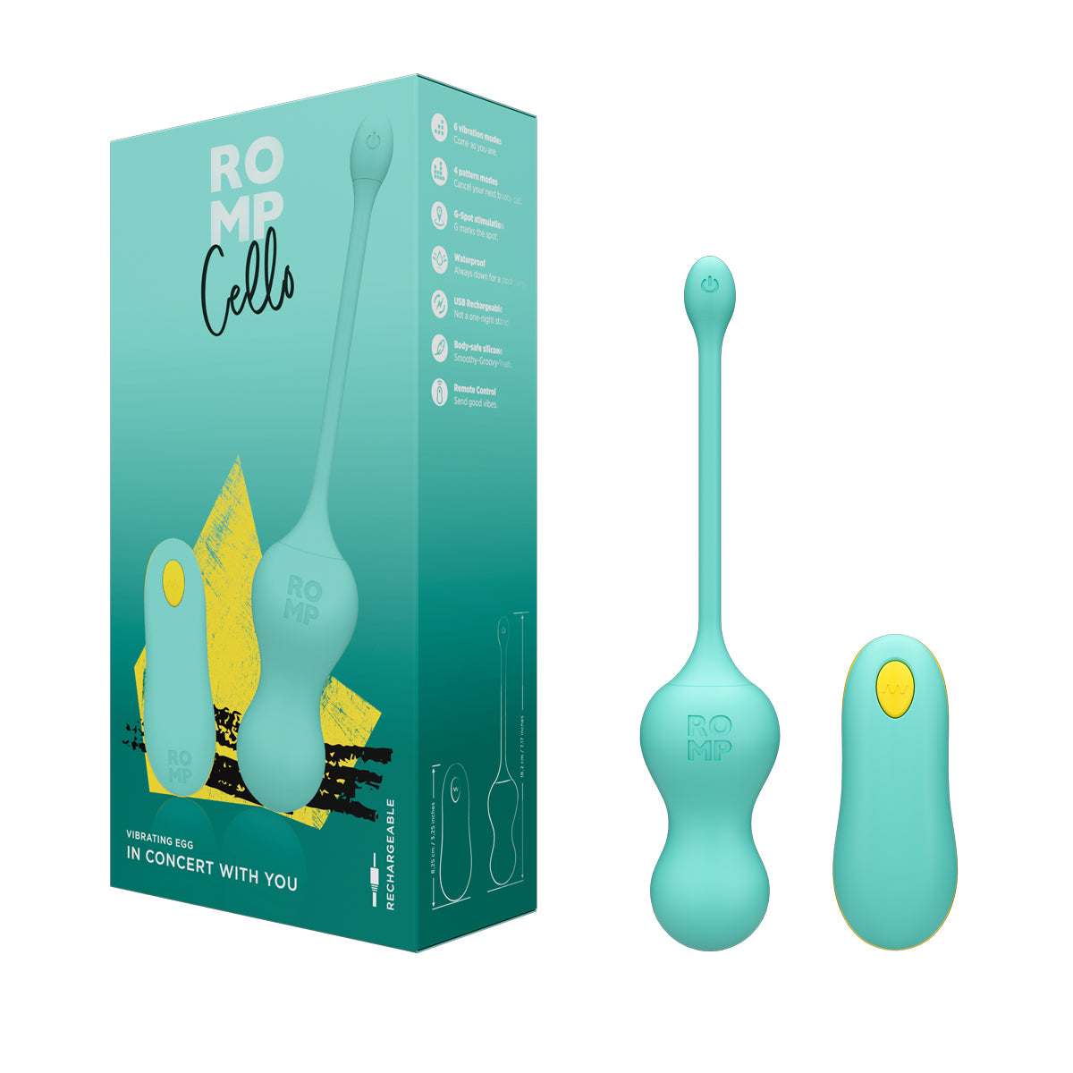 ROMP - Cello -  Vibrating Egg – Teal