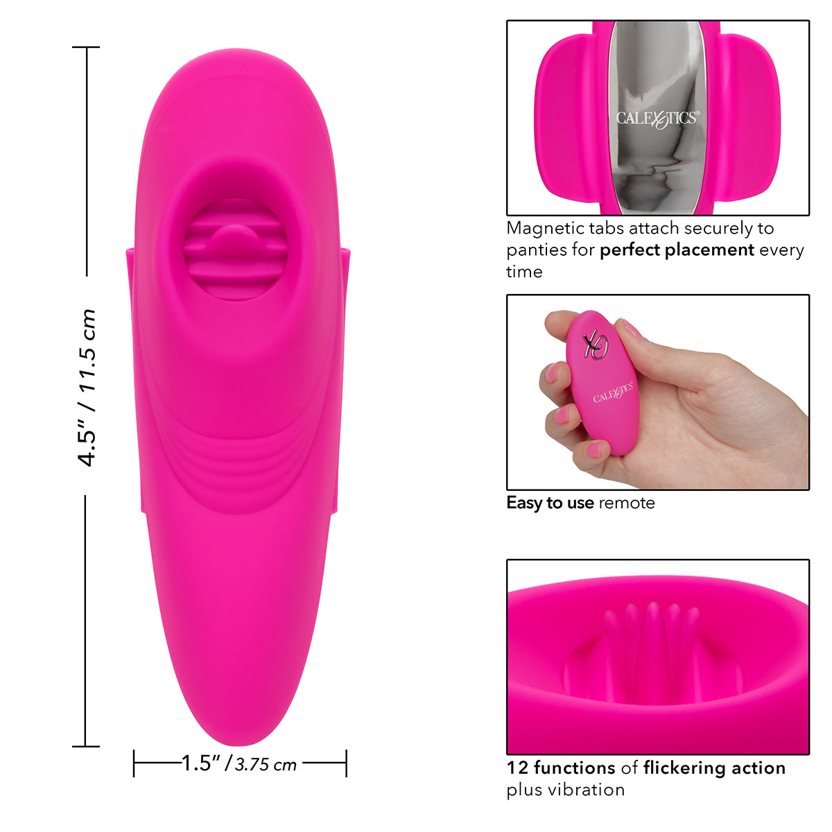 Calexotics - Lock-N-Play Remote Flicker Panty Teaser – Pink