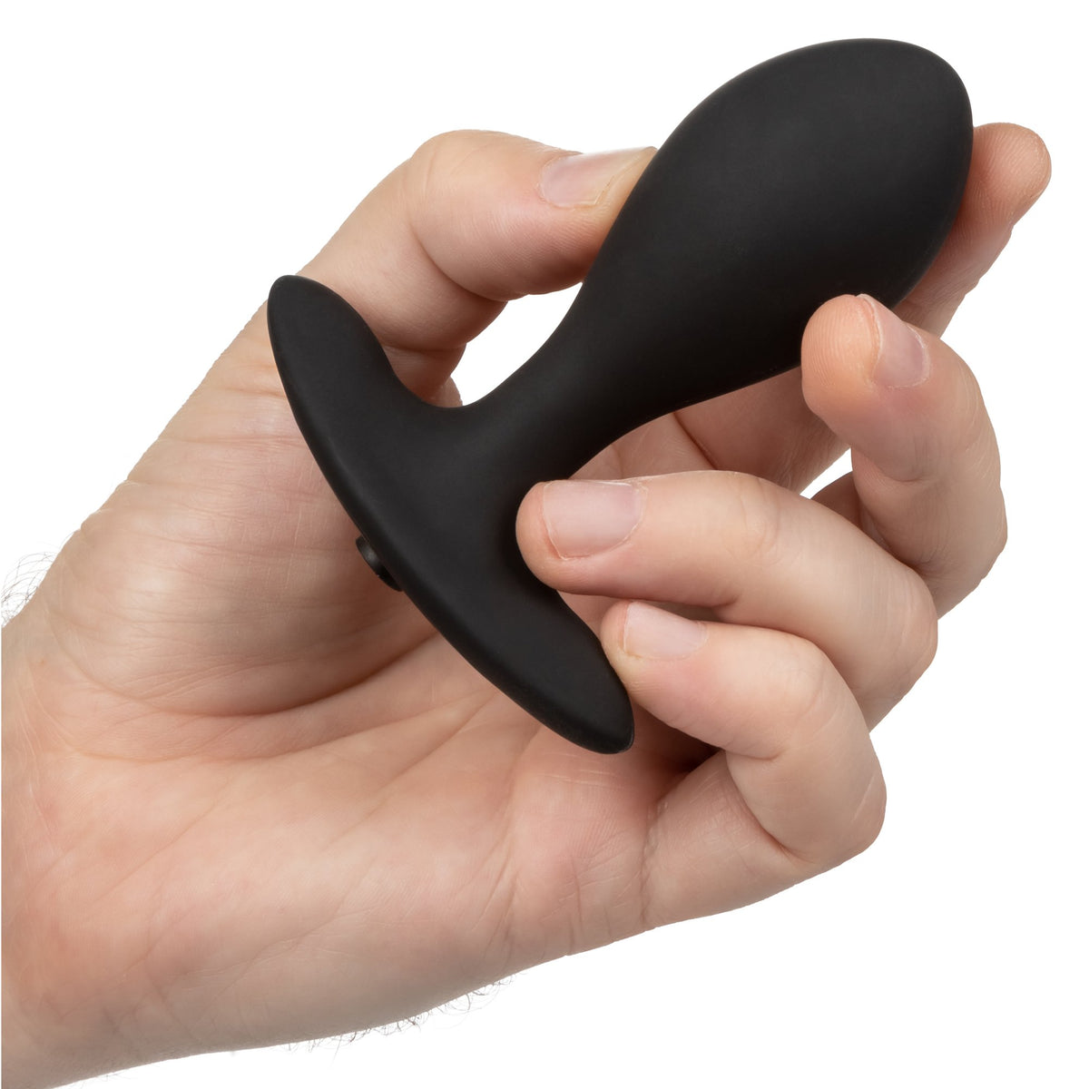CalExotics Weighted Silicone Inflatable Plug - Black