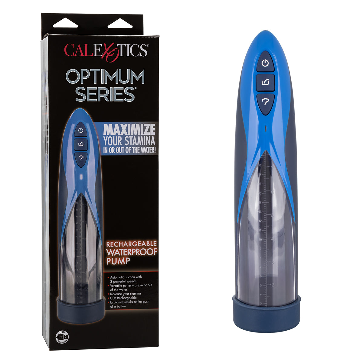 CalExotics - Optimum Series - Rechargeable Waterproof Penis Pump - BMS Enterprises CalExotics - Optimum Series - Rechargeable Waterproof Penis Pump - BMS Enterprises