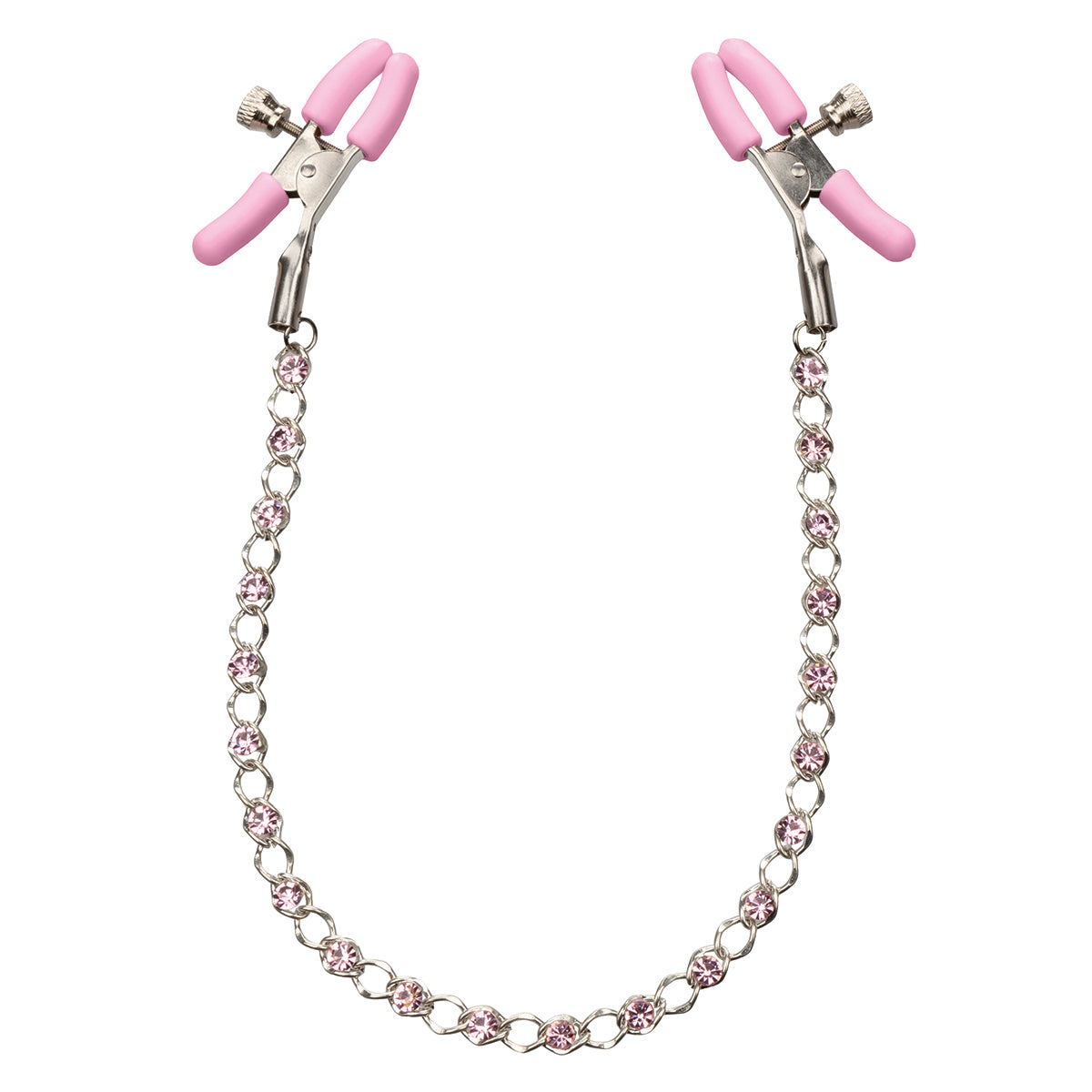 Calexotics - Nipple Play Crystal Chain Clamps - Pink