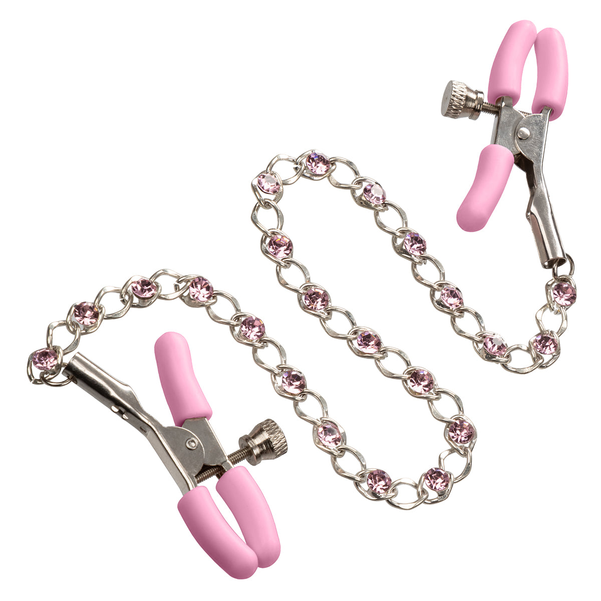 Calexotics - Nipple Play Crystal Chain Clamps - Pink