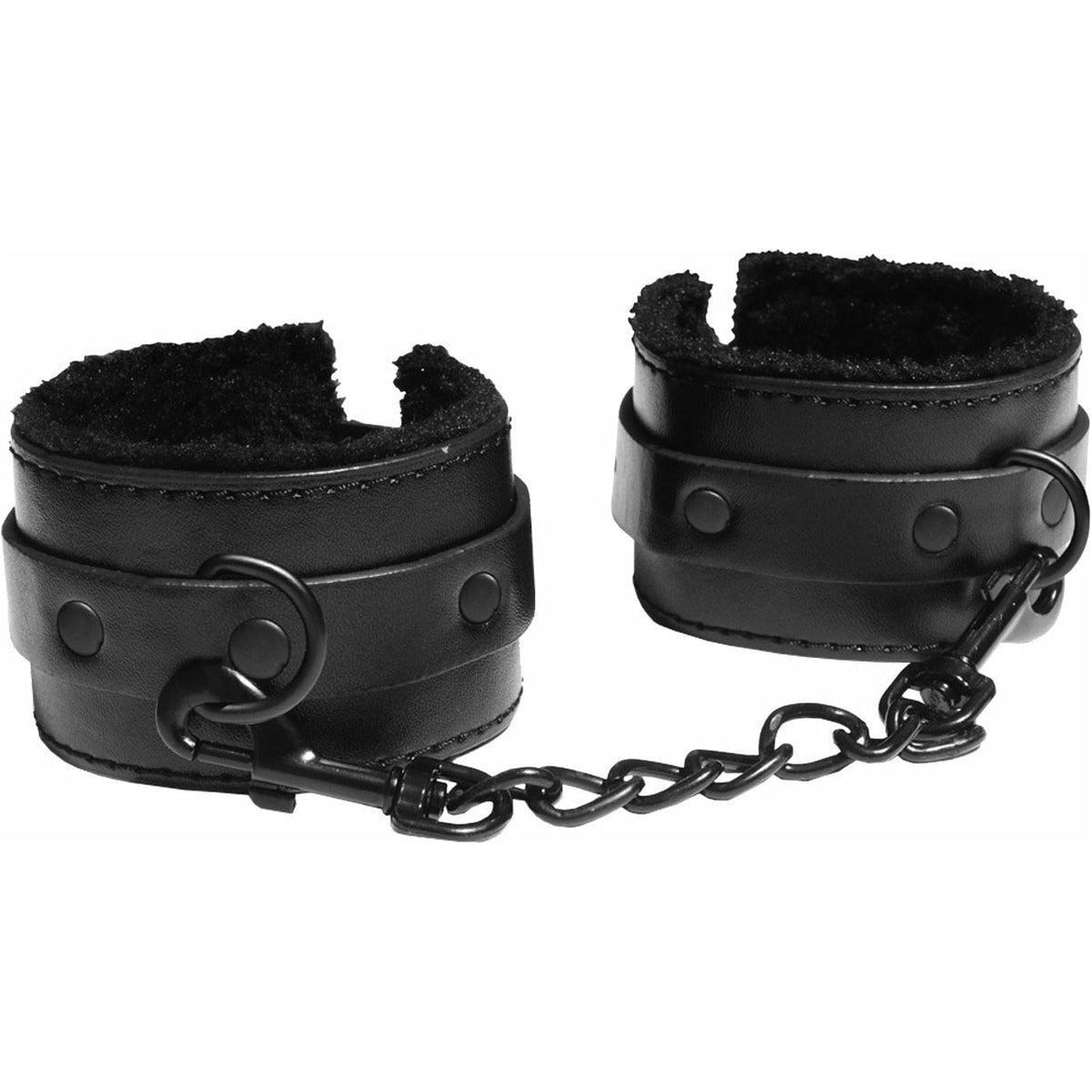 Sportsheets Sex &amp; Mischief - Shadow Fur Handcuffs - Black