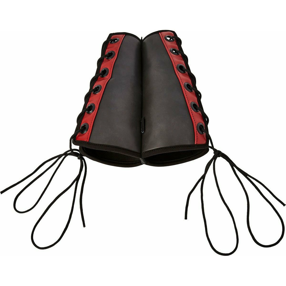 Sportsheets Bondage Gauntlet Cuffs - Red and Black
