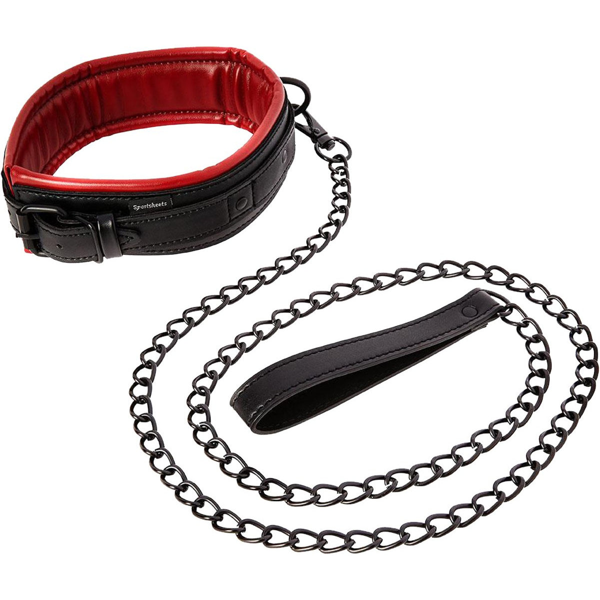 Sportsheets Saffron Collar Leash – Black/Red