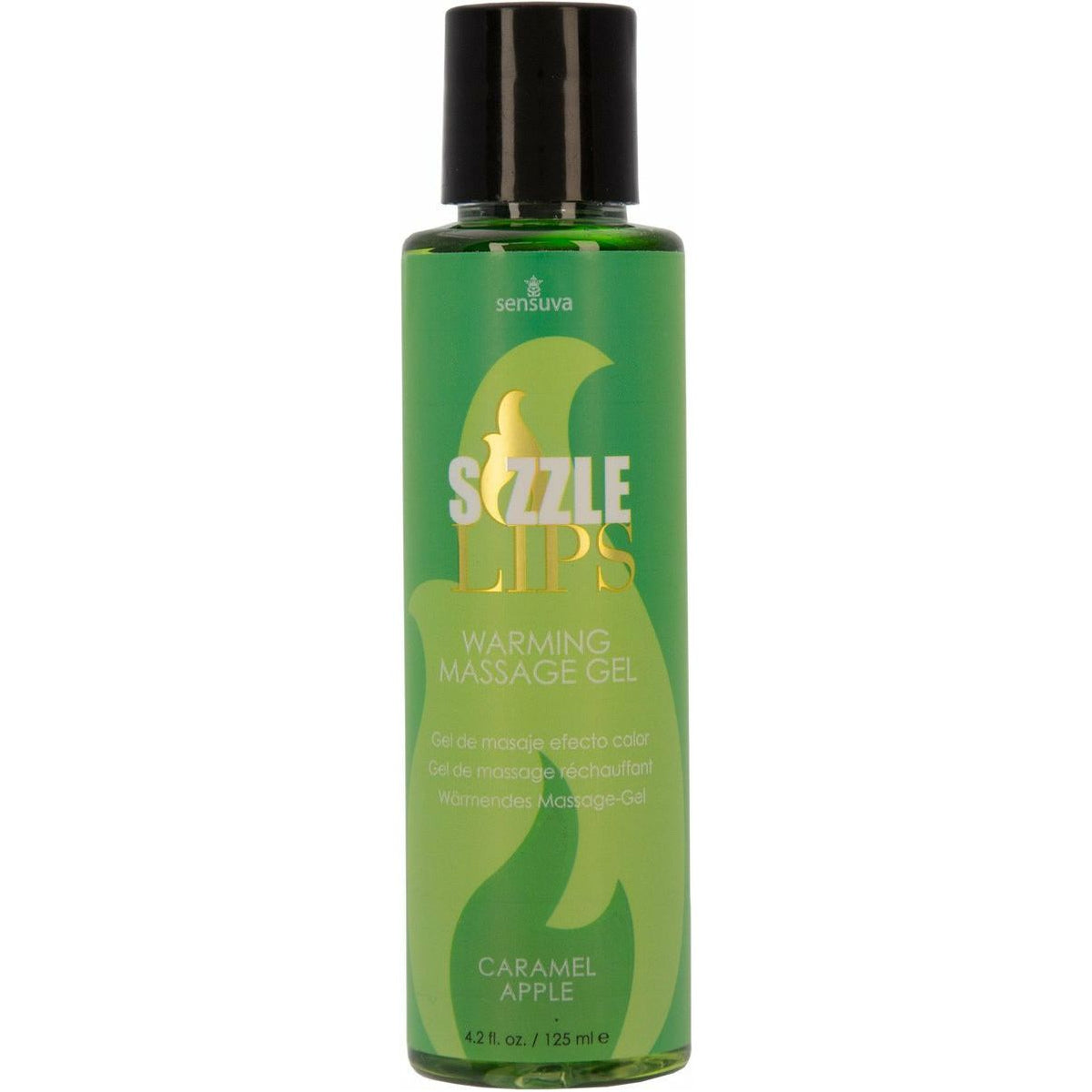 Sensuva Sizzle Lips – Edible Warming Massage Gel – 4.2 oz -  Caramel Apple