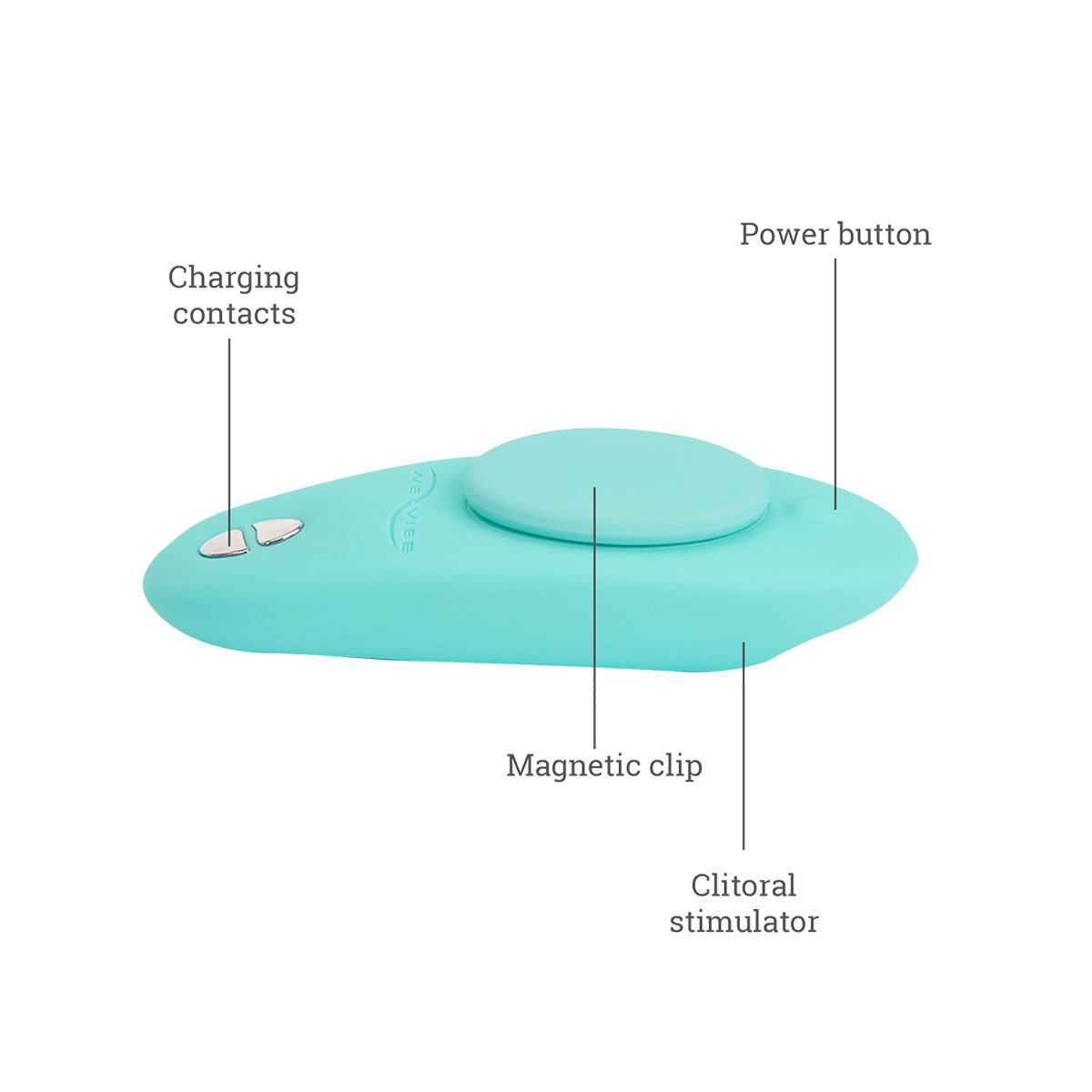 We-Vibe Moxie+ - Wearable Clitoral Vibrator Aqua - BMS Enterprises We-Vibe Moxie+ - Wearable Clitoral Vibrator Aqua - BMS Enterprises